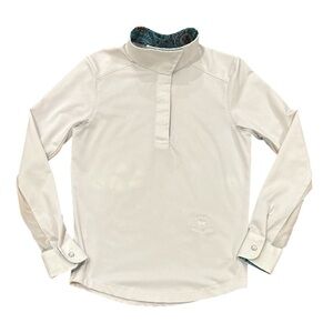 Girls Equestrian Show Shirt by Essex Classics, Talent Yarn Paisley Collar Size S